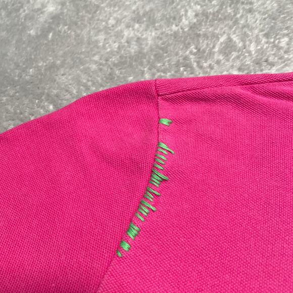 Altea Polo Shirt Mens Large Pink Embroidered Beaded Decorative Smart Casual - Picture 9 of 16